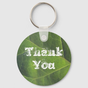 Porte-clés Thank You Bright Green Leaf Photo Appreciation