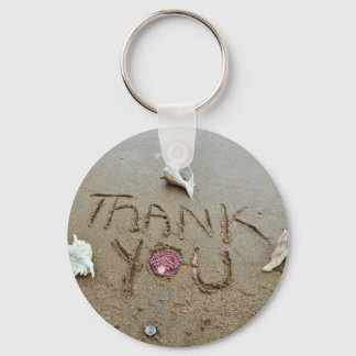 Porte-clés Thank you in the sand shells & beach