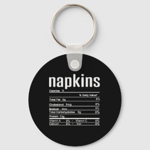 Porte-clés Thanksgiving Christmas Napkins Nutrition Fact