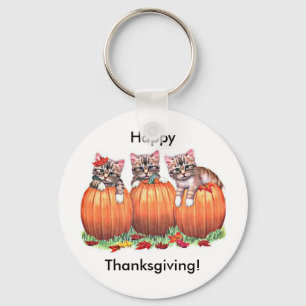 Porte-clés Thanksgiving est le Meow du chat
