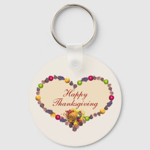 Porte-clés Thanksgiving Heart et Cornucopia