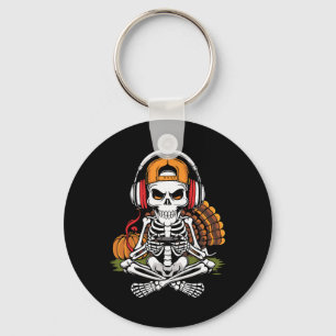 Porte-clés Thanksgiving Skeleton Gamer Video Gaming Boys Homm