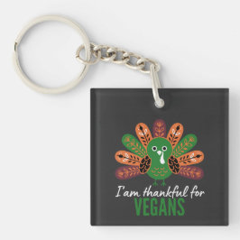 Porte-clés thanksgiving Turkey Thankful for Vegans
