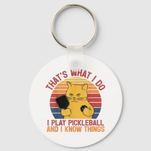 Porte-clés That's What I Do Cat Lovers Paddleball Player Pick