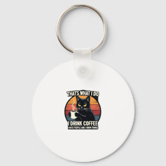 Porte-clés That's What I Do I Drink Coffee I Hate People And 