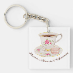 Porte-clés Thé à la fête élégante Mariage Shower Enterrement 