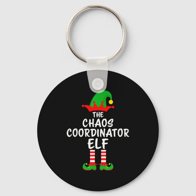 Porte-clés The Chaos Coordinator Elf Matching Family Christma (Recto)