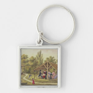 Porte-clés Thé d'après-midi à une taverne du journal de