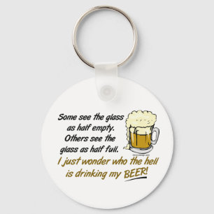 Porte-clés The Glass is Half Full? Keychain