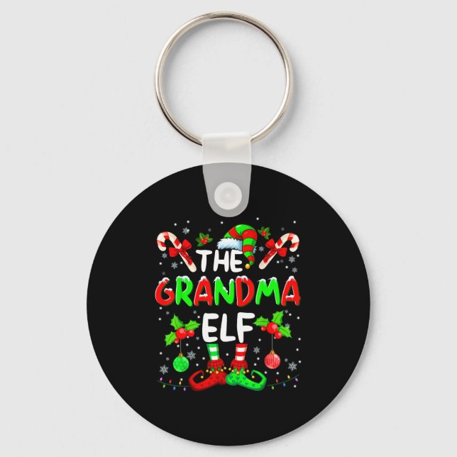 Porte-clés The Grandma Elf Costume Pajamas Pjs Christmas Xmas (Recto)