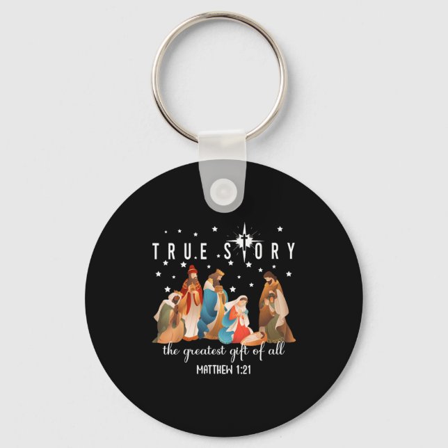 Porte-clés The Greatest Gift For All Christmas Nativity Jesus (Recto)