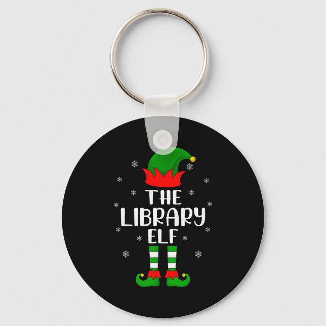 Porte-clés The Library Elf Christmas Party Matching Family Xm (Recto)