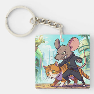 Porte-clés The moment the mouse beats the cat