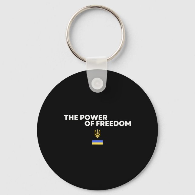 Porte-clés The Power Of Freedom Trident Ukrainian Flag Symbol (Recto)