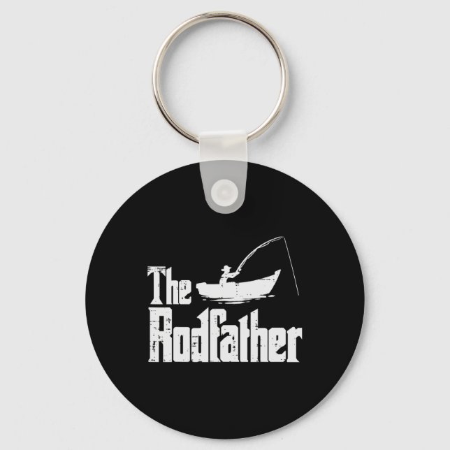 Porte-clés The Rodfather Fun Fishing Fathers Day Movie Pun Da (Recto)