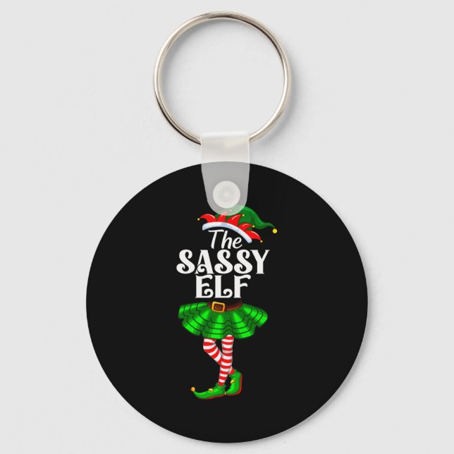 Porte-clés The Sy Elf Xmas Funny Christmas Matching Family Pa (Recto)