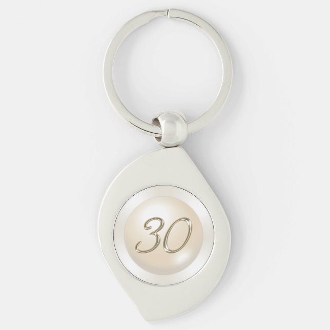 Porte-clés Thème de la Perle 30e anniversaire Cadeau, cadeaux (Devant)