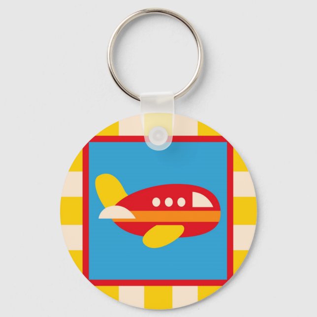 Porte-clés Thème de transport d'avion mignon cadeaux pour enf (Recto)