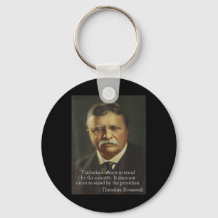 Porte-clés Theodore Teddy Roosevelt Mème _ Anti Trump Tee