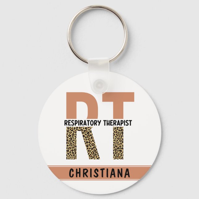 Porte-clés Thérapeute respiratoire personnalisée Don RT (Recto)
