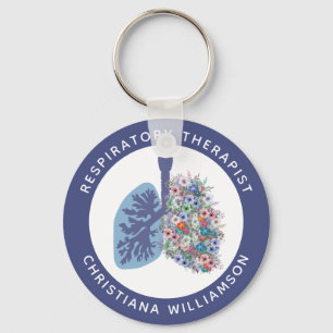 Porte-clés Thérapeute respiratoire sur mesure Poumons floraux