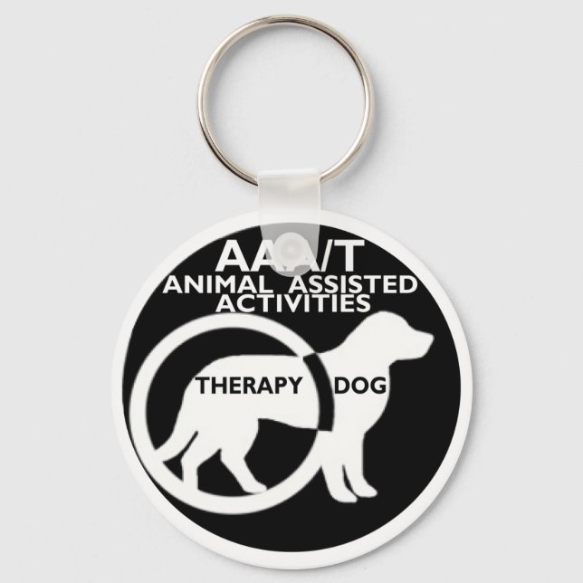 PORTE-CLÉS THÉRAPIE CHIEN ACTIVITÉS ASSISTÉES AUX ANIMAUX (Recto)