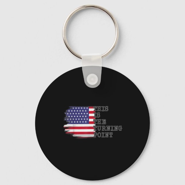 Porte-clés This Is The Turning Int Tee Usa Flag For Men Women (Recto)