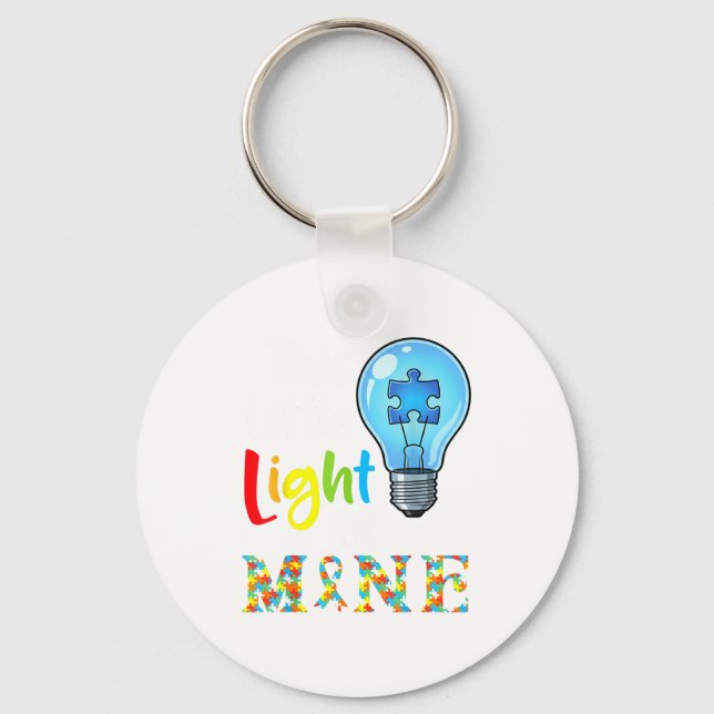 Porte-clés This Little Light Of Mine Autism Awareness Support (Recto)