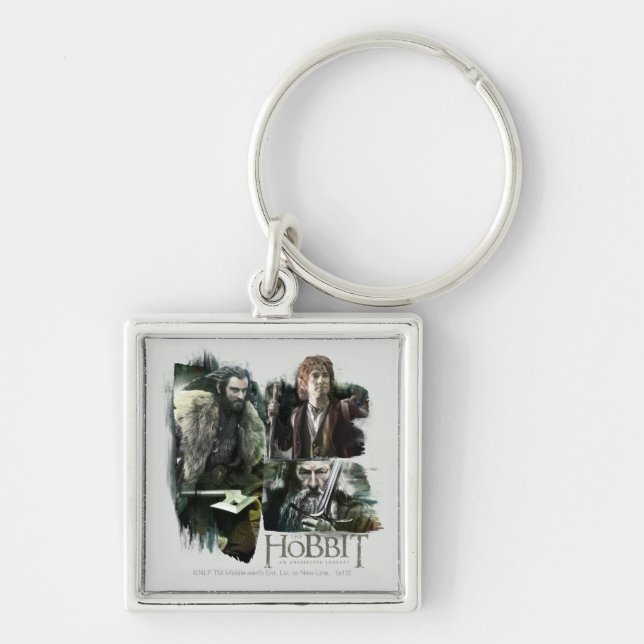 Porte-clés THORIN OAKENSHIELD™, BILBO BAGGINS™, & Gandalf Art (Devant)
