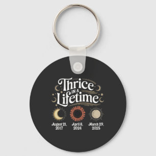 Porte-clés Thrice in a Lifetime 2025 Solar Eclipse Astronomy