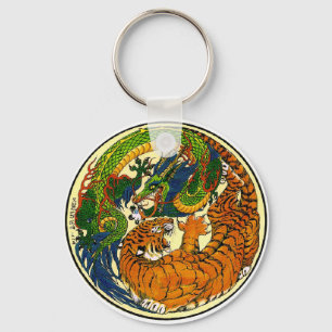 Porte-clés Tiger & Dragon Yin Yang