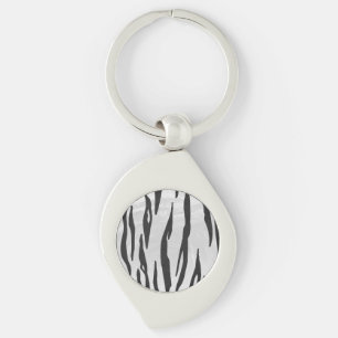 Porte-clés Tiger noir et blanc