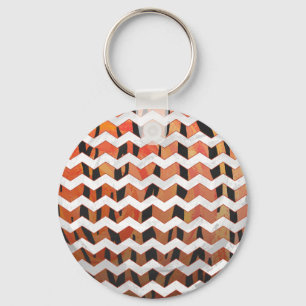 Porte-clés Tigre Impression orange chaud et noir
