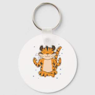 Porte-clés Tigre médite le grand chat Prédateur Zoo