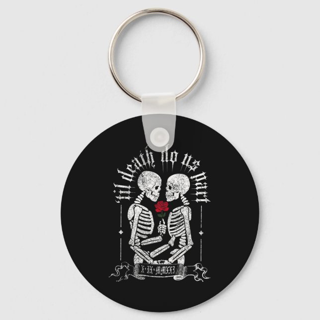 Porte-clés Til Death Do Us Part Couple Skeleton Halloween Men (Recto)