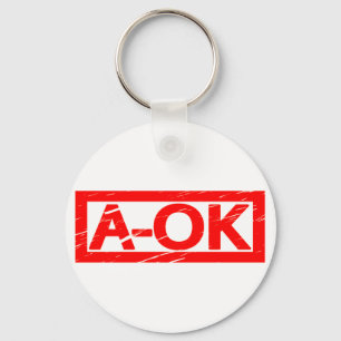 Porte-clés Timbre A-OK