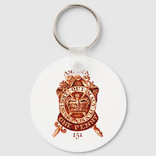 Porte-clés Timbre fiscal américain 1765