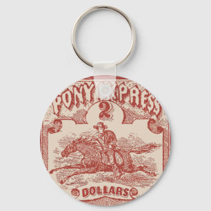 Porte-clés Timbre Vintage Express poney