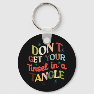 Porte-clés Tinsel Cadeau De Noël Dans Un Tangle
