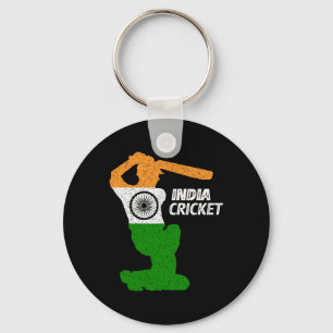 Porte-clés Tir de l'homme de cricket d'Inde Shot de limite av