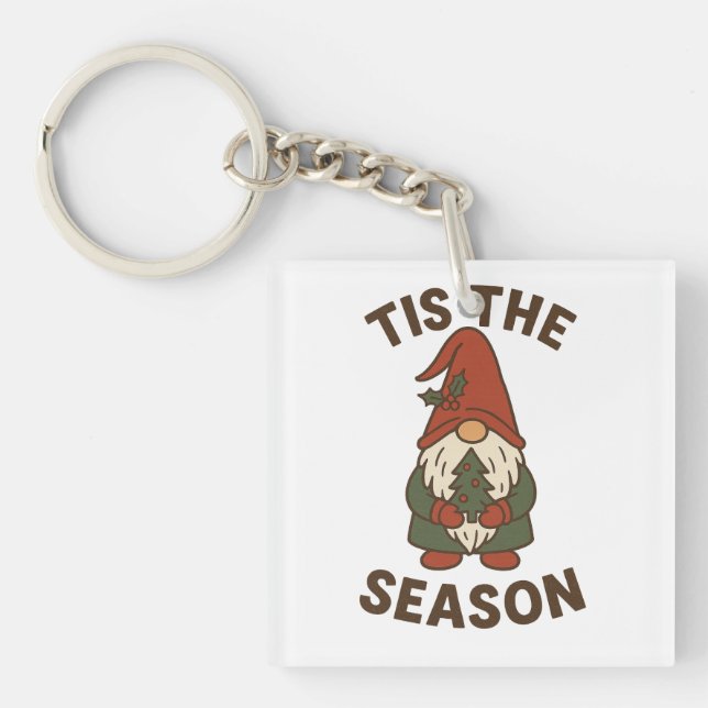Porte-clés Tis The Season Gnome Christmas (Devant)