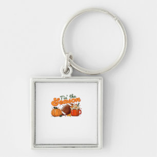 Porte-clés Tis The Season Tasse de Football Design Automne