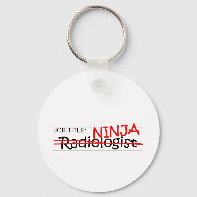 Porte-clés Titre du poste Ninja - radiologue (Recto)