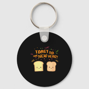 Porte-clés Toast à la nouvelle année drôle et 