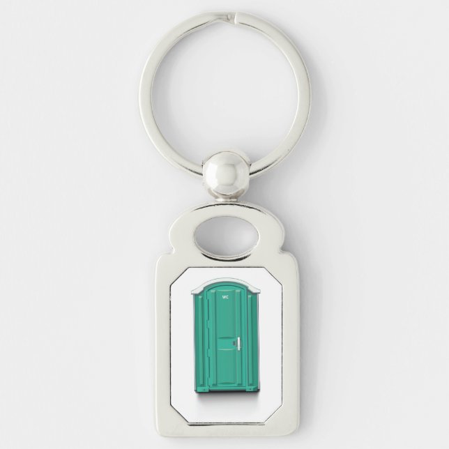 Porte-clés Toilette de Portable de turquoise (Devant)