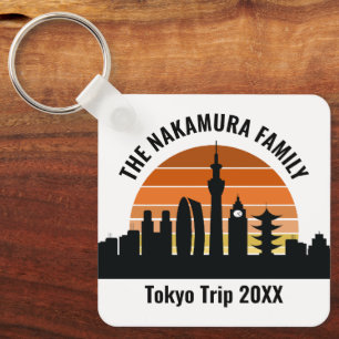 Porte-clés Tokyo Japon Sunset Custom Vacances Souvenir