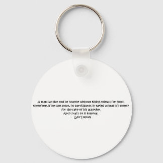 Porte-clés Tolstoï citation végétarienne