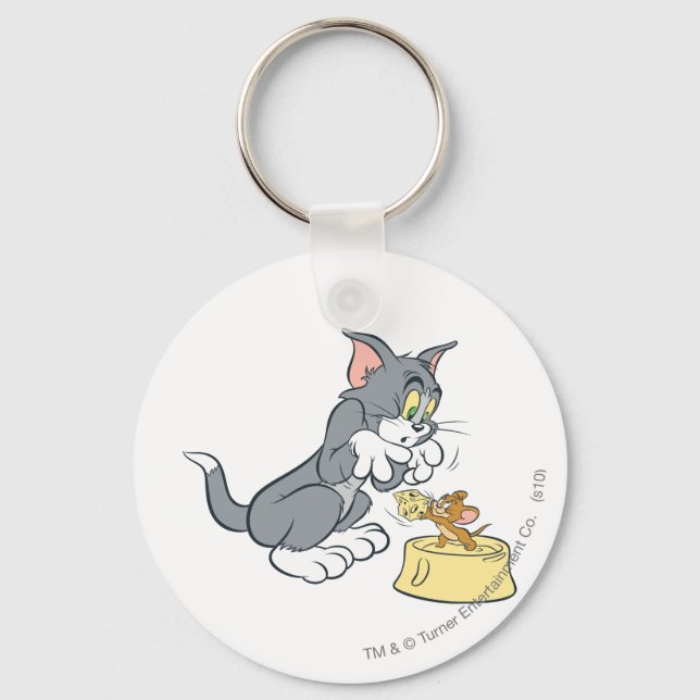 Porte-clés Tom et Jerry nourrissent le chat (Recto)