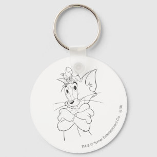 Porte-clés Tom et Jerry sur la tête