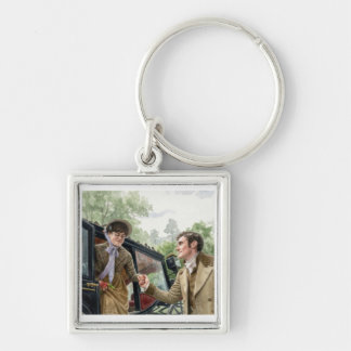 Porte-clés Tom handing Mary out of a carriage